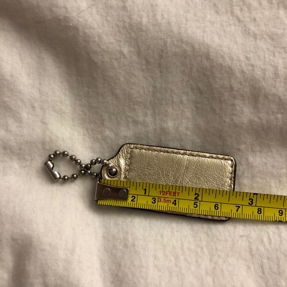 Coach gold leather keychain - Picture 2 of 2